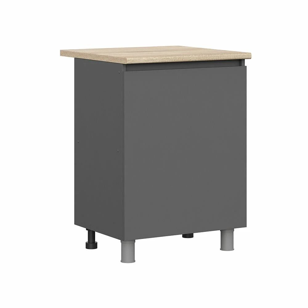 Кухонный гарнитур "Довер" 140см, со столешницей, с ящиками, графит ARNIKA